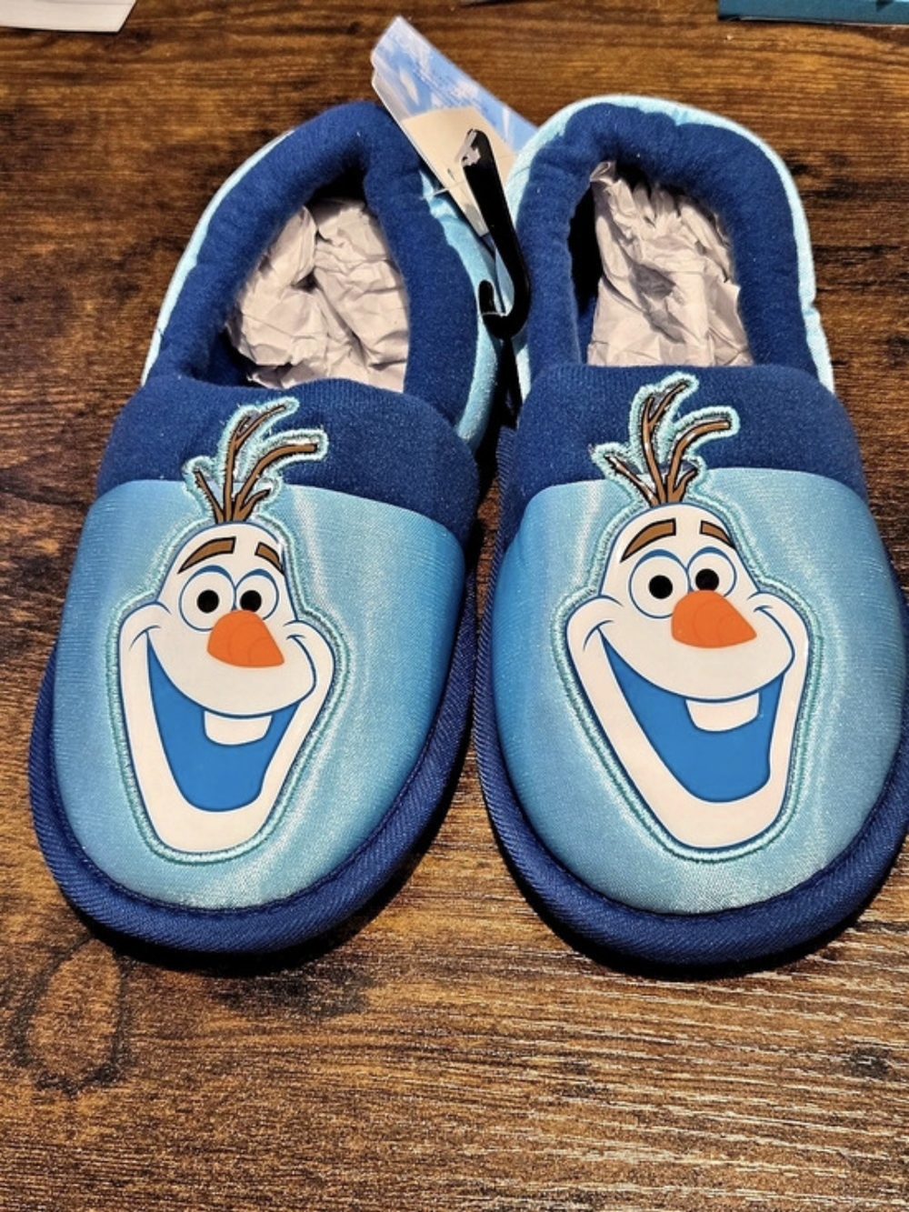 Disney Frozen Olaf Slippers in Blue US 11/12 NWT